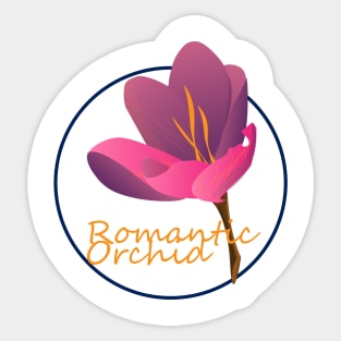 romantic orchid Sticker